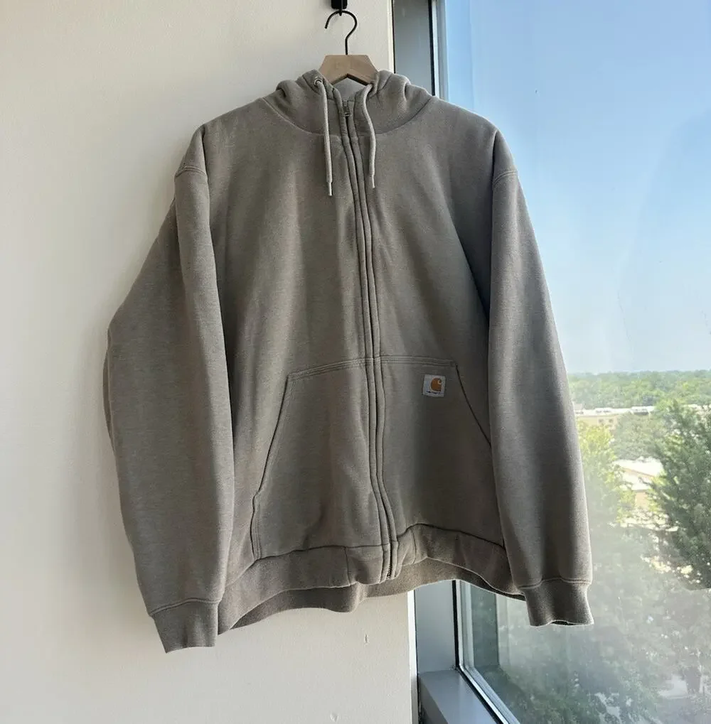 Carhartt Gray sherpa-lined Full Zip Hooded Fleece Men's 3XL Reg