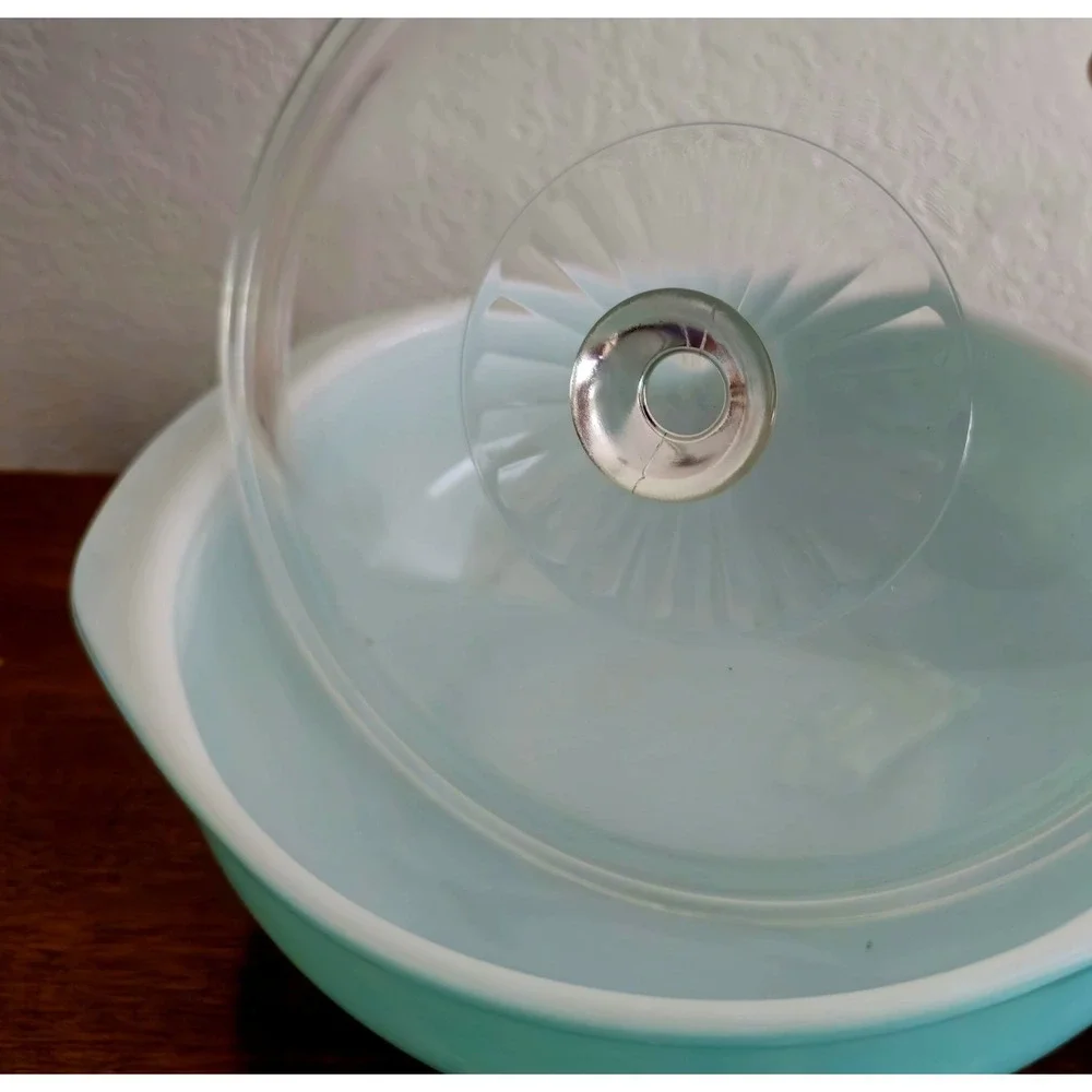 Pyrex turquoise high