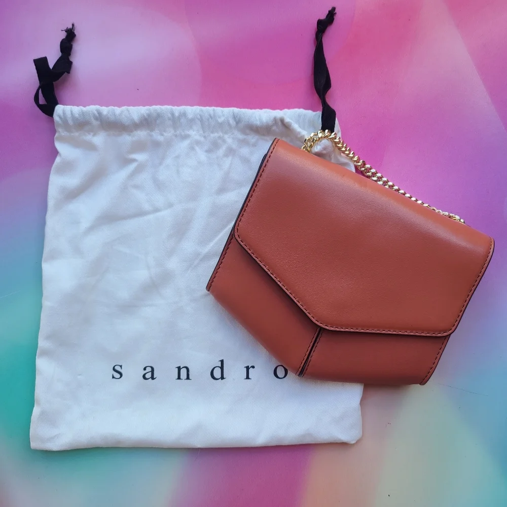 Sandro PARIS 'My Lou' Leather Crossbody Purse