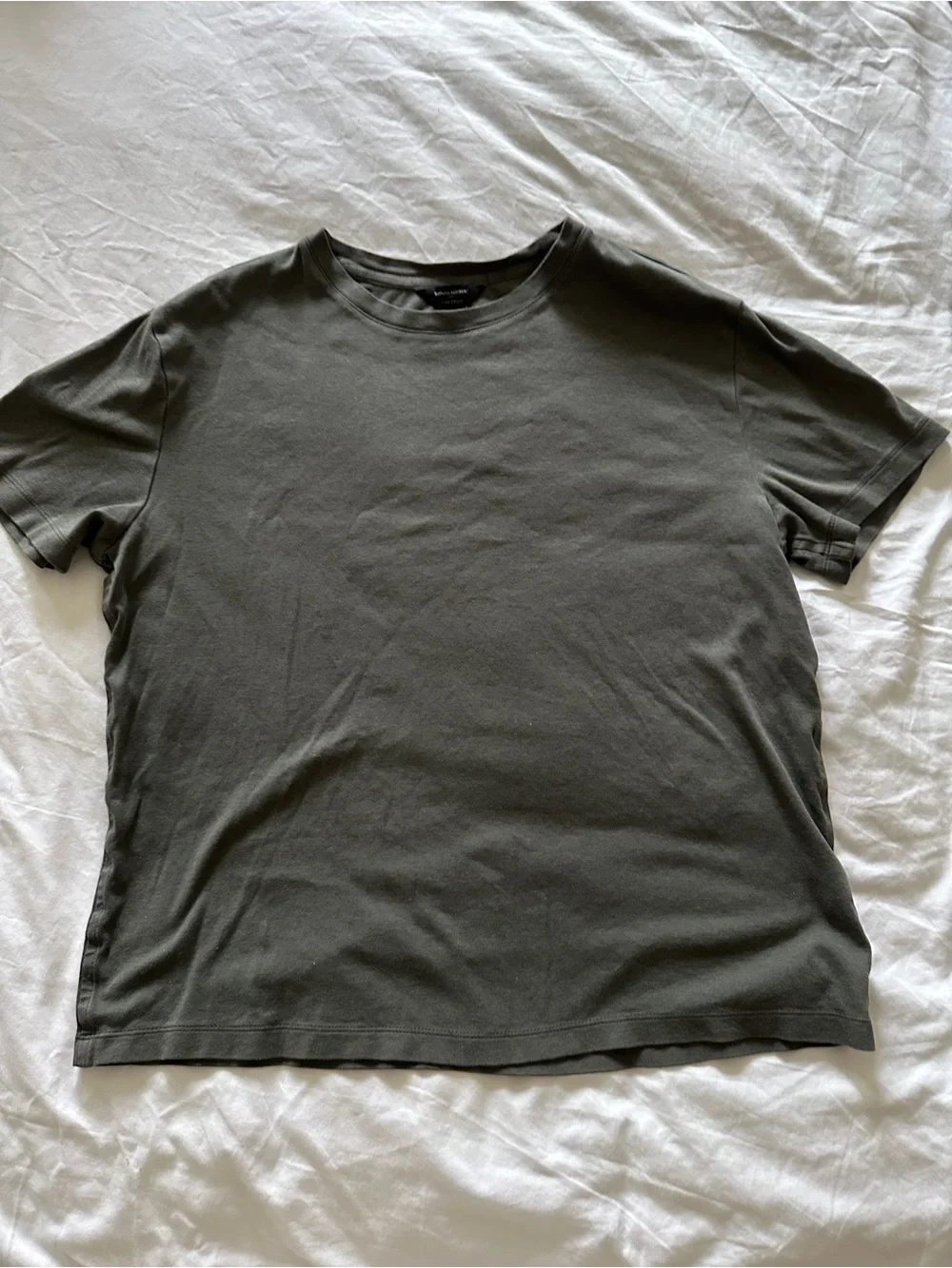 Banana republic luxe touch Men's Crew Neck T-Shirt in Olive Green