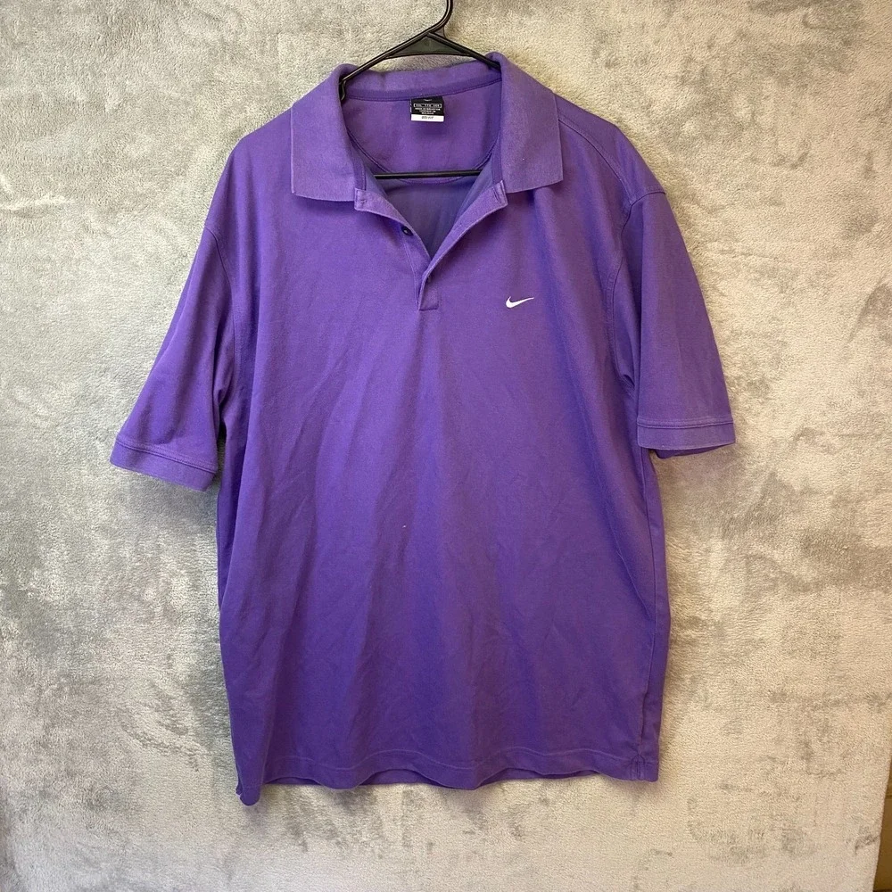 Nike Golf Dri-FIT Purple Short Sleeve Polo Shirt Men's XXL