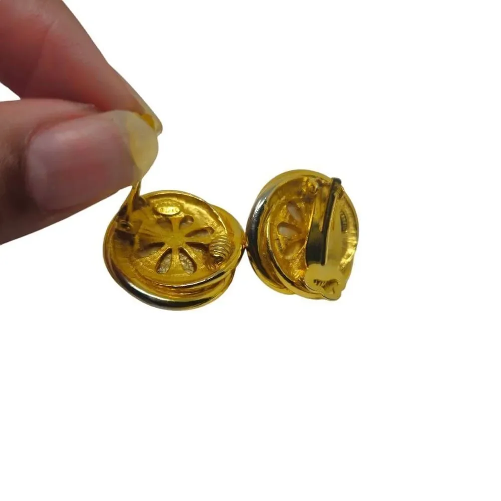Vintage Kenneth J. Lane Faux Pearl Clip-On Earrings | 1.25”