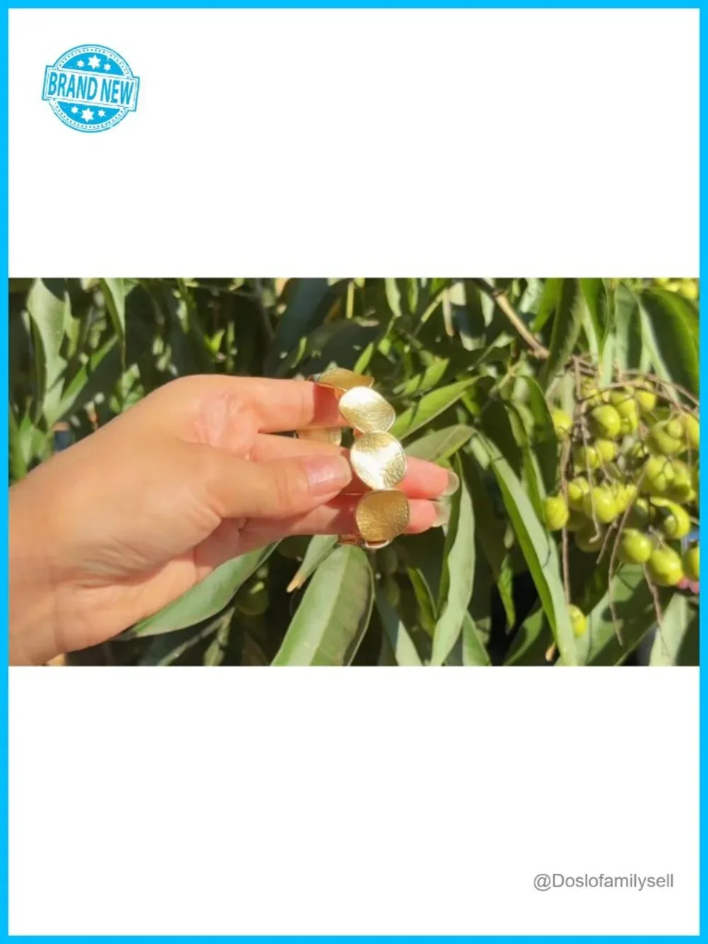 Chunky Hammered Gold Bracelet Vintage Dainty Stretch Bracelet