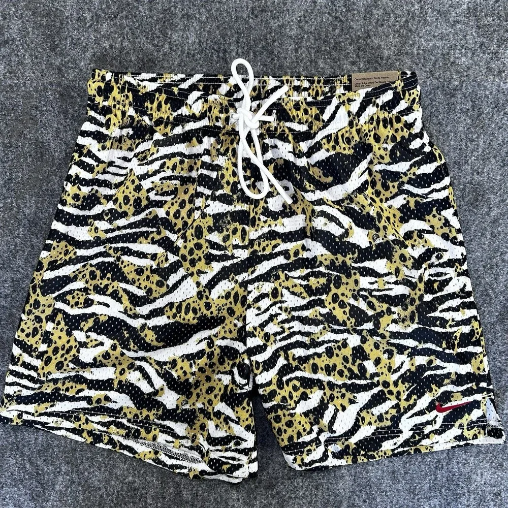 NIKE‎ PRACTICE MESH DRI-FIT MEN'S SHORTS ANIMAL PRINT HV6933-100 SIZE SMALL NWT