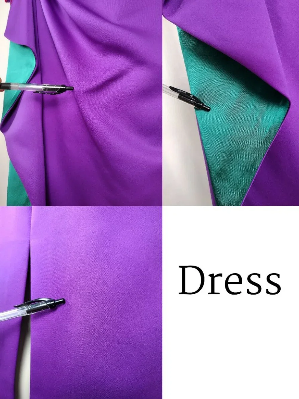 Vintage 1980s AJ Bari Purple Satin Strapless Evening Gown and Shawl Set Size 0