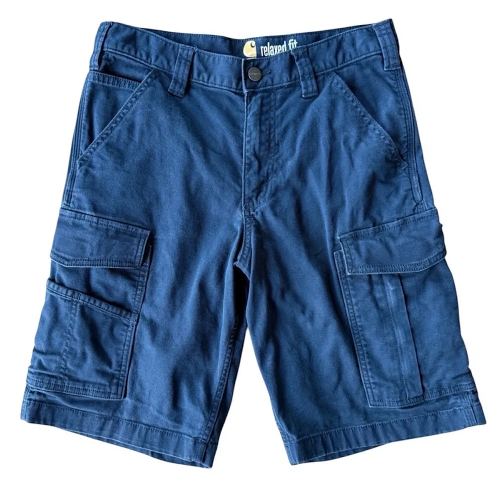 Carhartt Size 30 Navy Rigby Cargo Relaxed Fit 11” Short