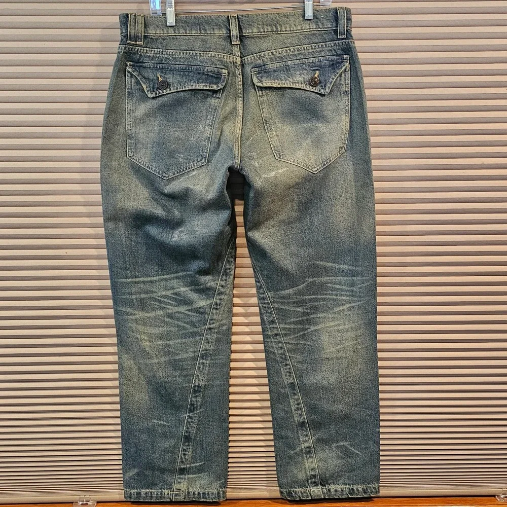 BDG Urban Outfitters 31x32 Vintage Wash Paneled Curved Leg‎ Jeans Flap Pocket