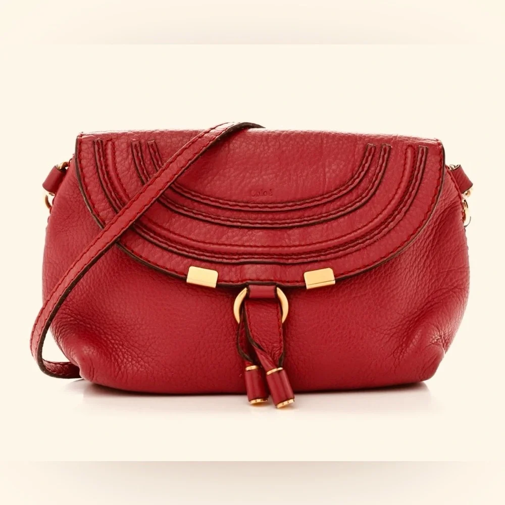 VGUC 2012 Chloe Mini Marcie Pochette Crossbody  Bag Purse Red Valentine's