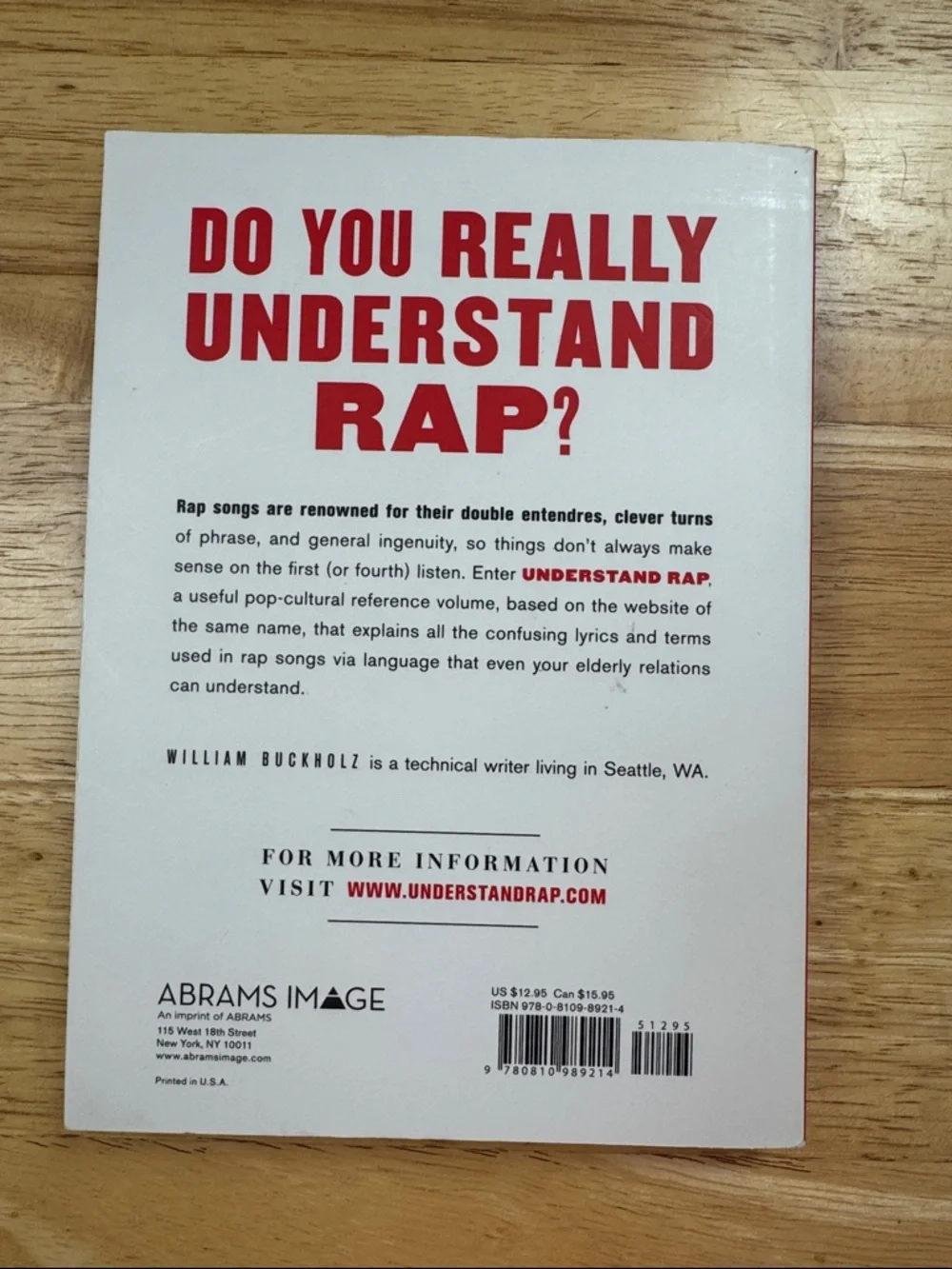 Abrams Image understand rap