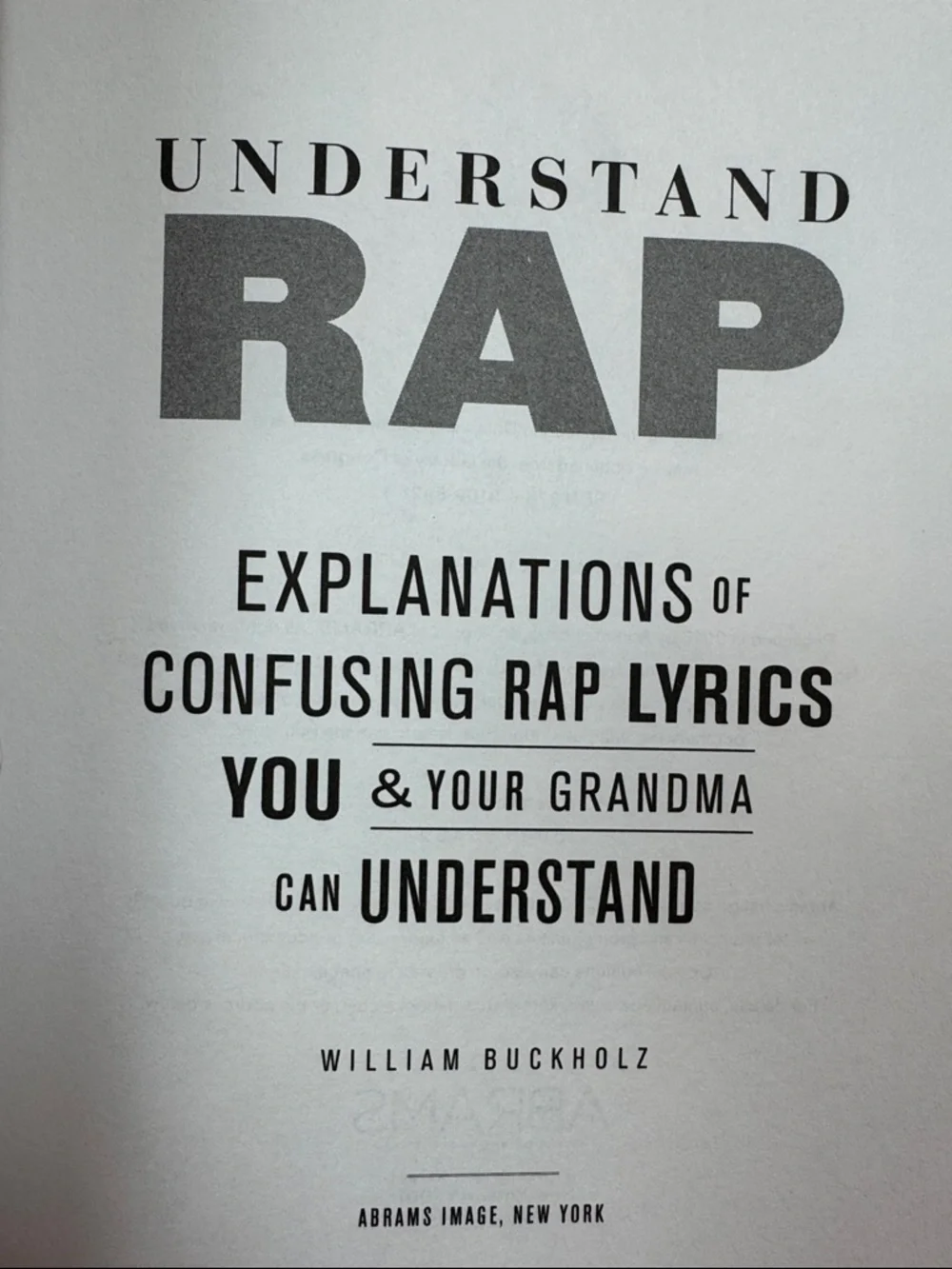 Abrams Image understand rap