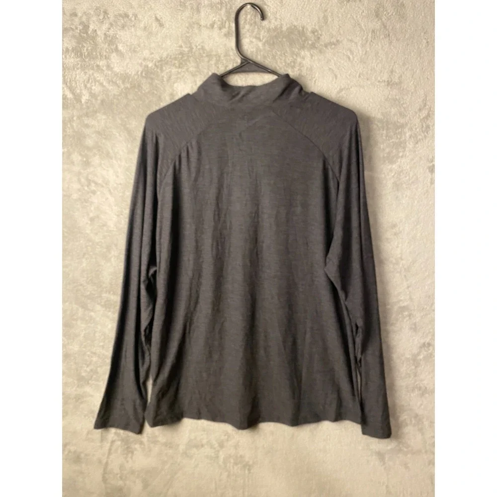 LEG3ND Quarter Zip Pullover Men's XL Black Space Dye Long Sleeve Athletic NWT