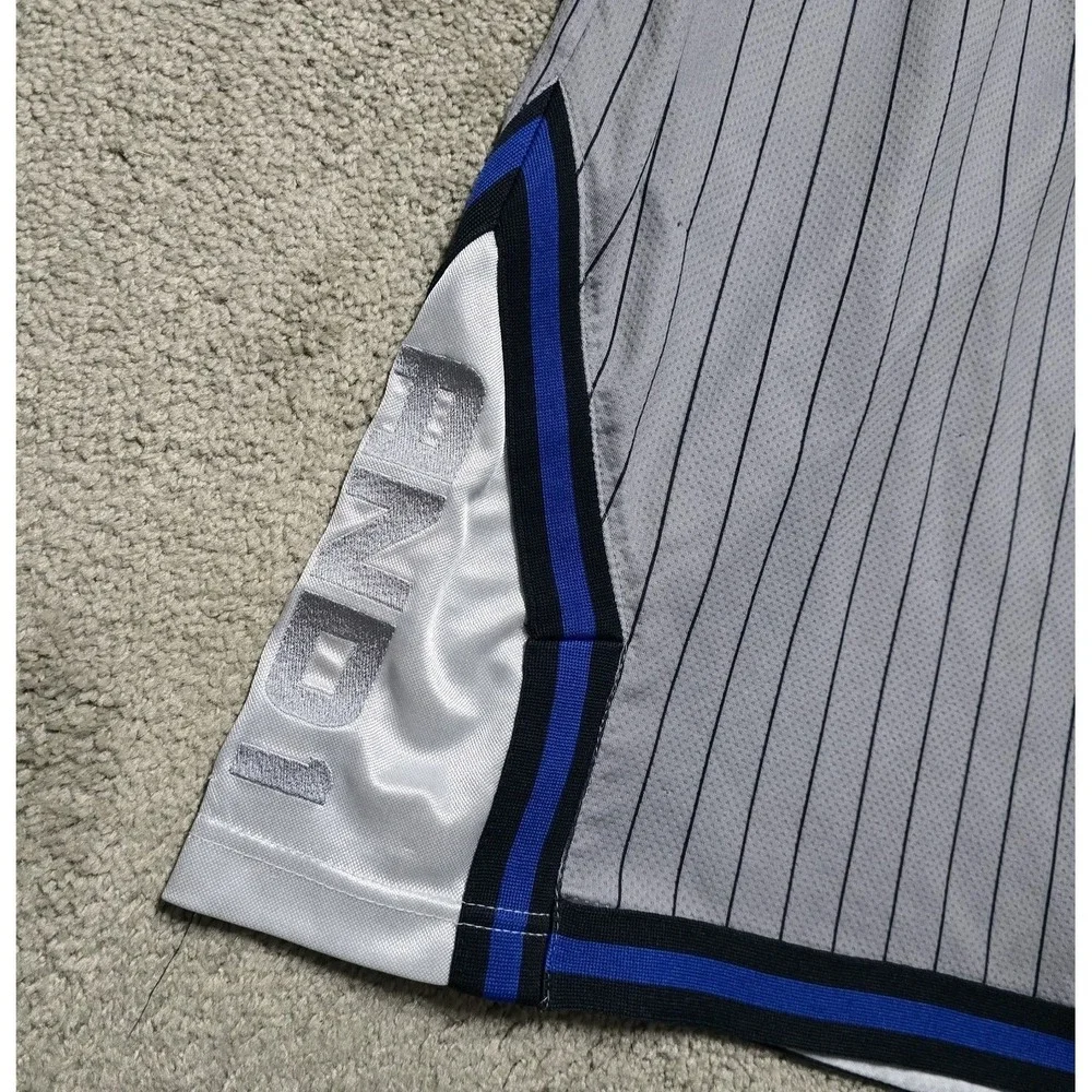 VTG AND1 Dazzle Shorts Mens XL Gray Pinstripe Basketball Dazzle Contrast 90s