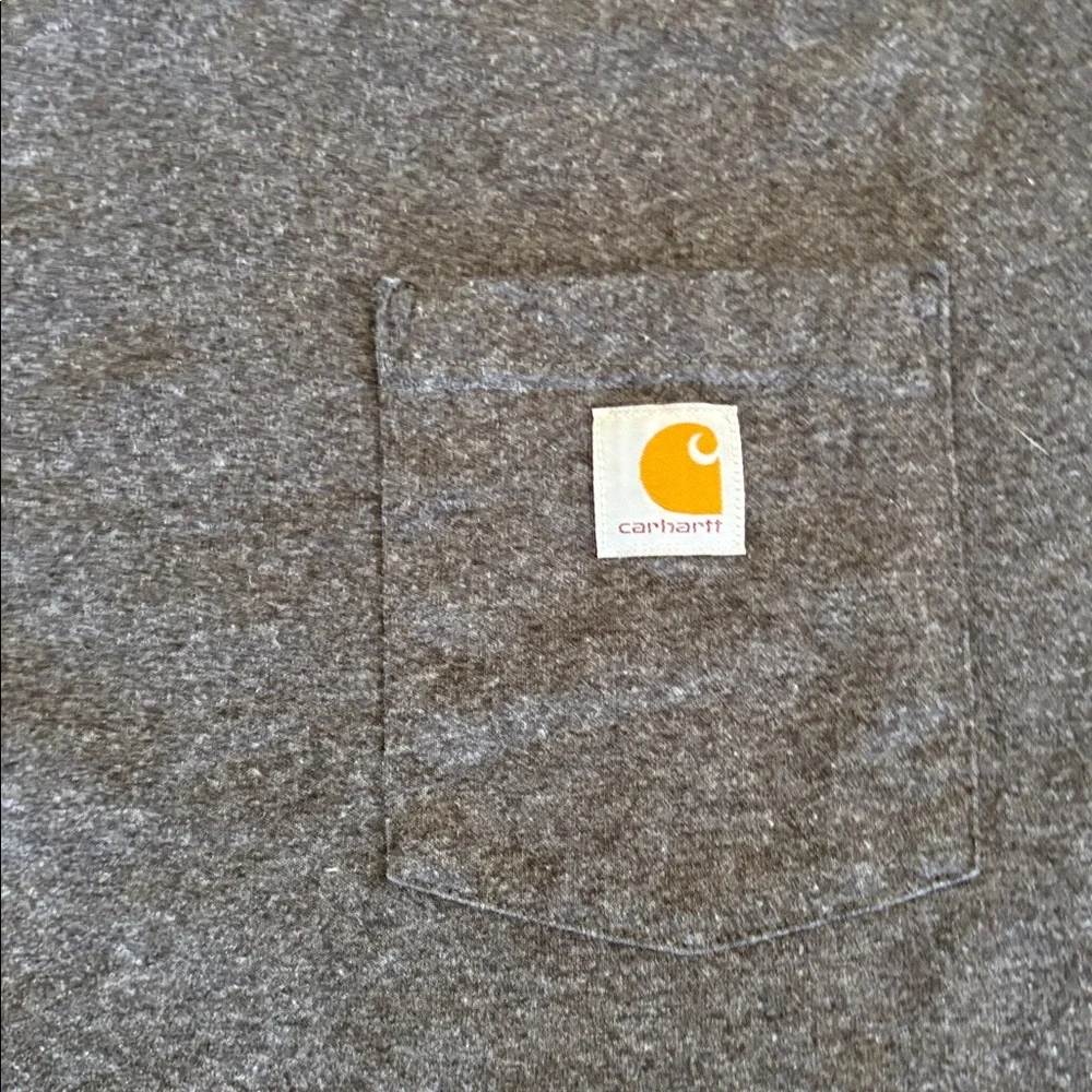 Carhartt Gray Long Sleeve Crew‎ Neck Loose Fit Tee Shirt Size XXL