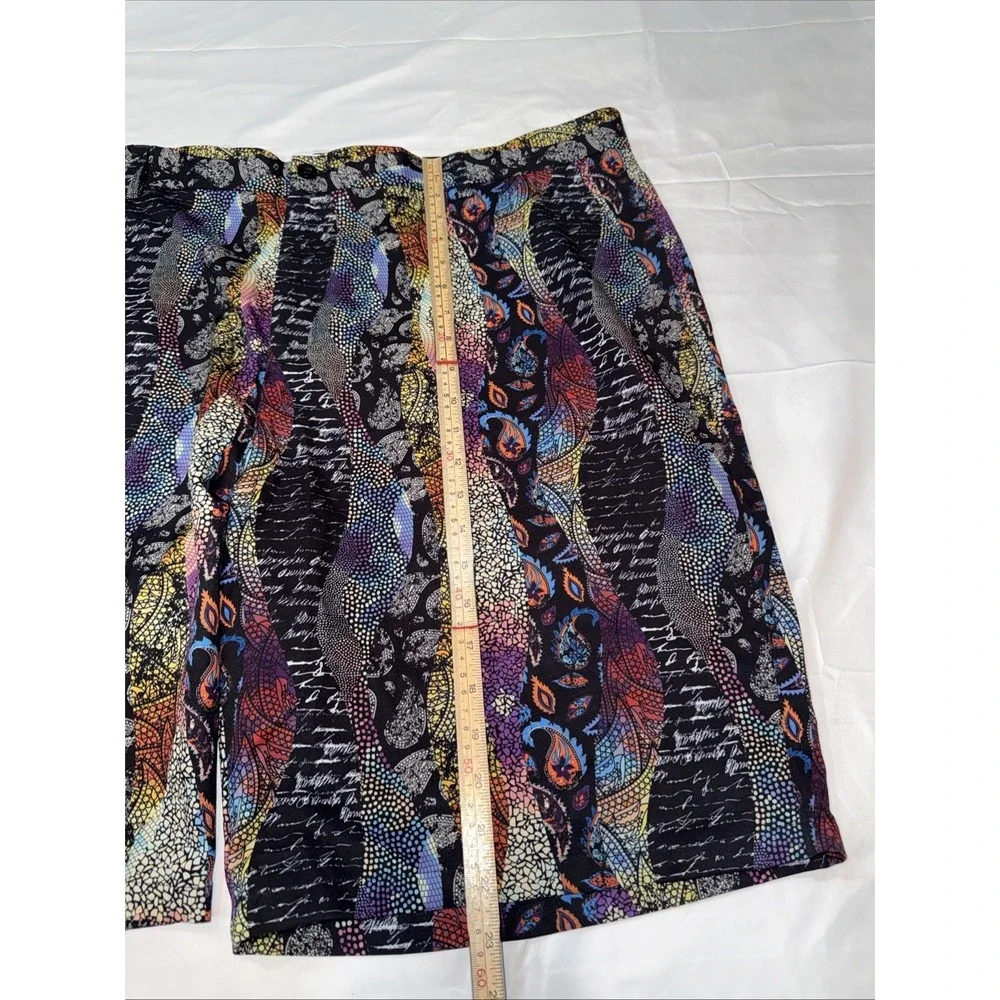 HRESKI Men's Shorts Size 46 Abstract Neon Print Golf Shorts