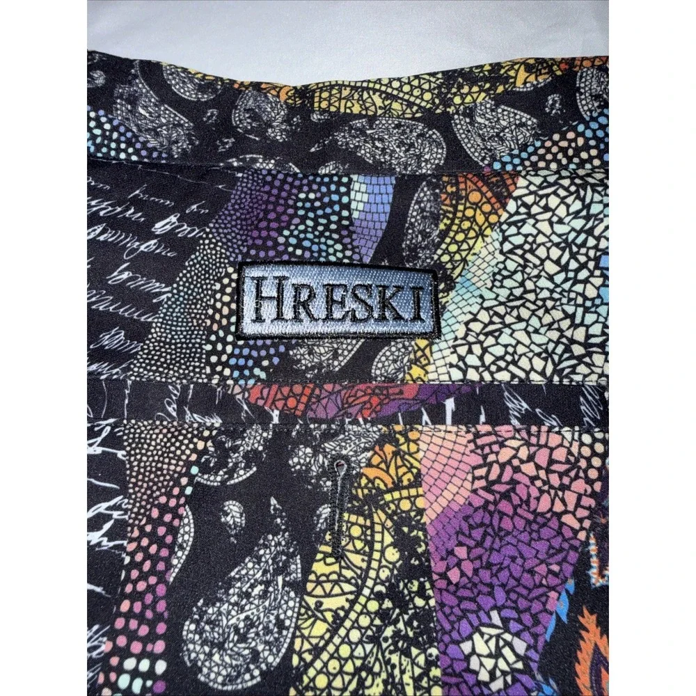 HRESKI Men's Shorts Size 46 Abstract Neon Print Golf Shorts