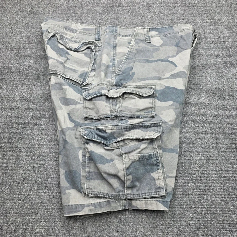 OP Ocean Pacific Men's Camo‎ Cargo Shorts Size 40 Grey Camouflage Multi-Pocket
