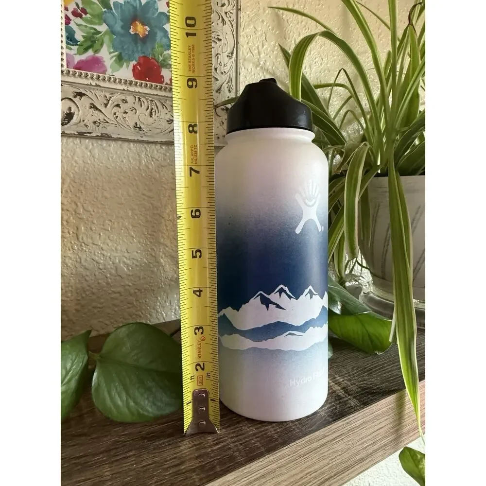 Hydro Flask 32 Oz Water Bottle With Straw‎ Mountain Design,18/8 Stainless GUC