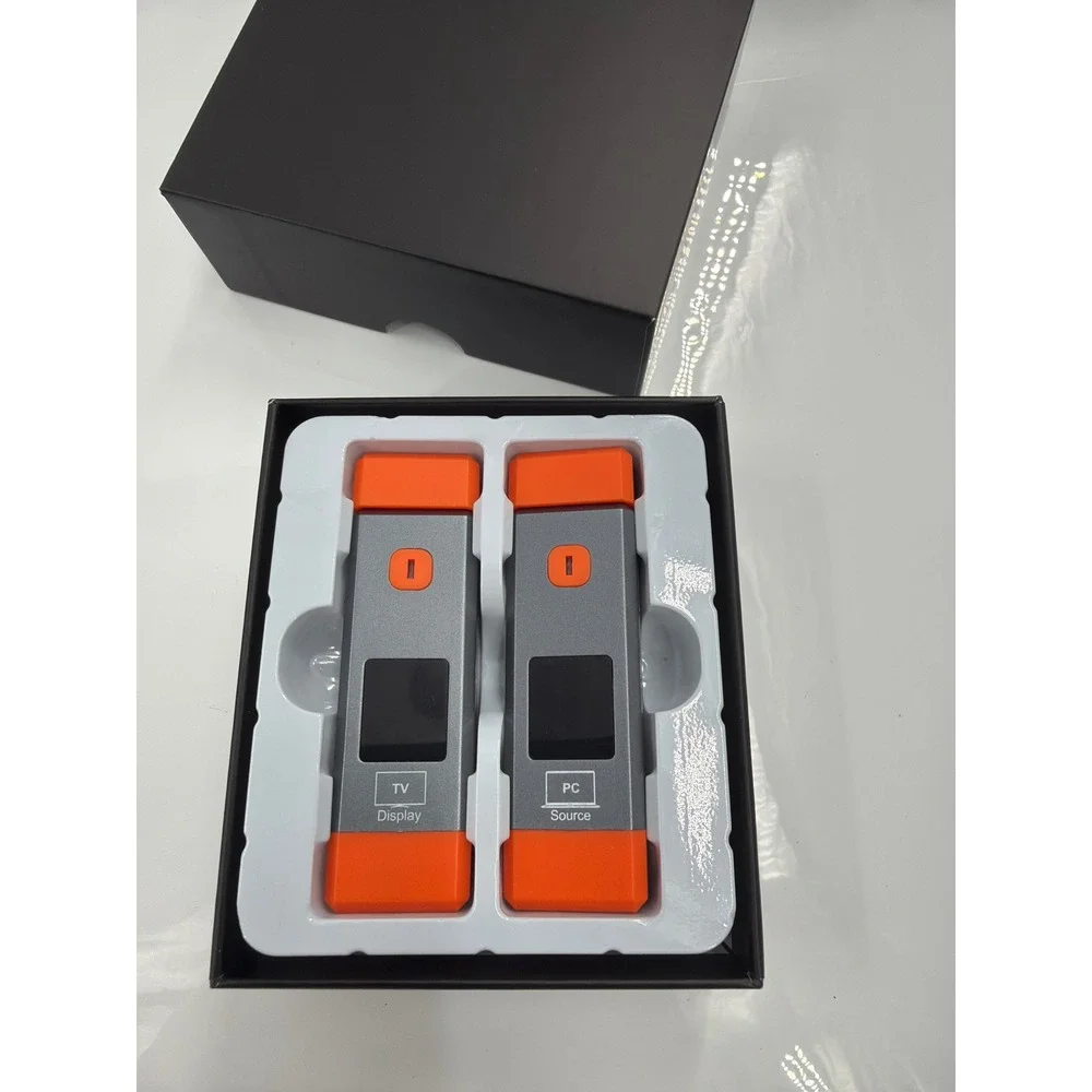 HDMI Wireless Transmitter and‎ Receiver Kit with LED Display Grey Orange 1185