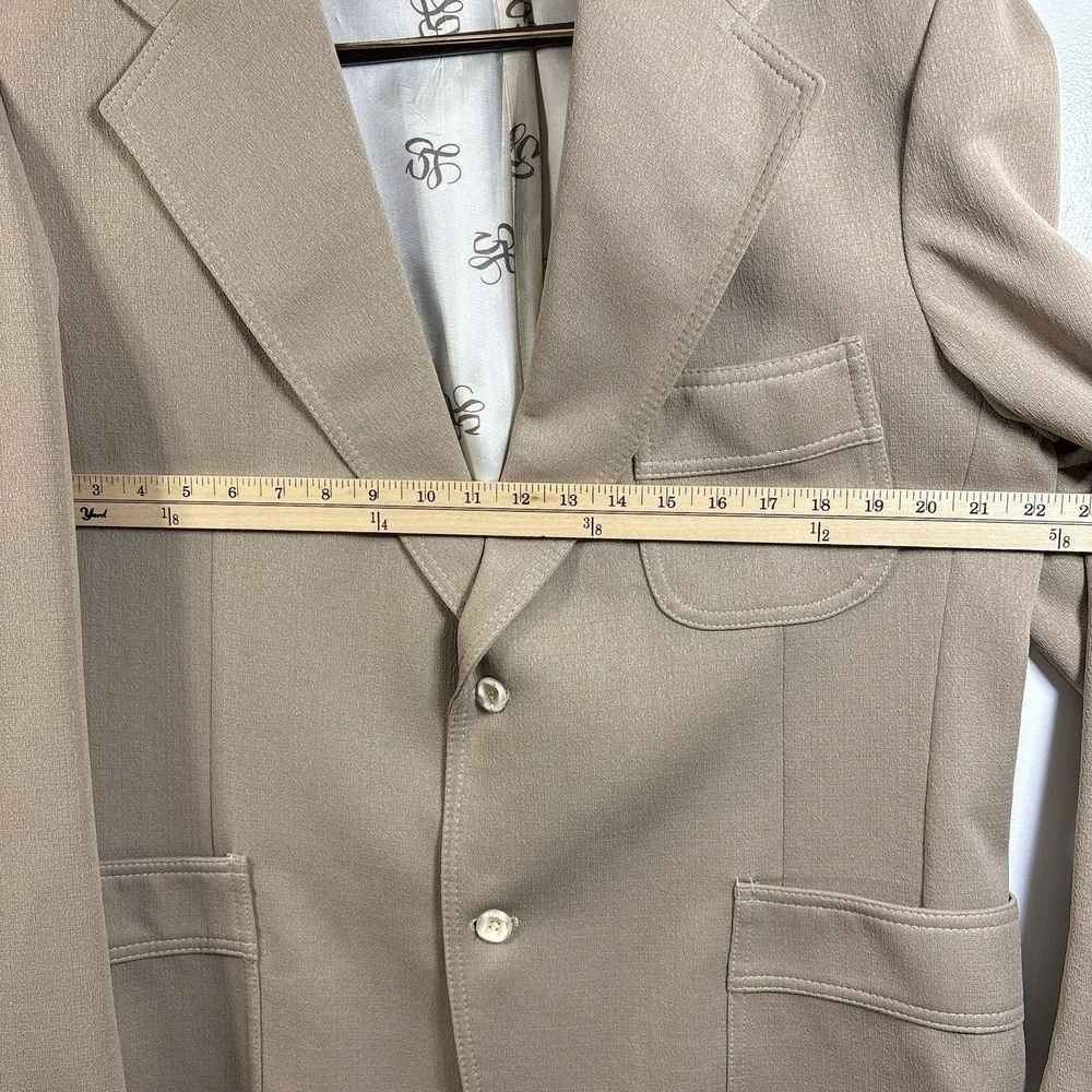 Levi's‎ Panatela Beige Sport Coat Blazer 44R Vintage 90s 22