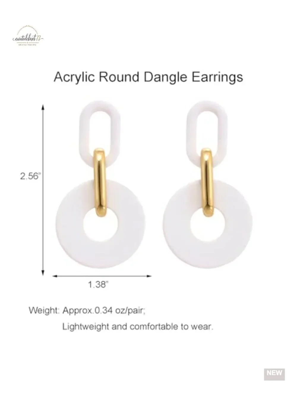 Acrylic Statement Drop Earrings Geometric Hollow Design