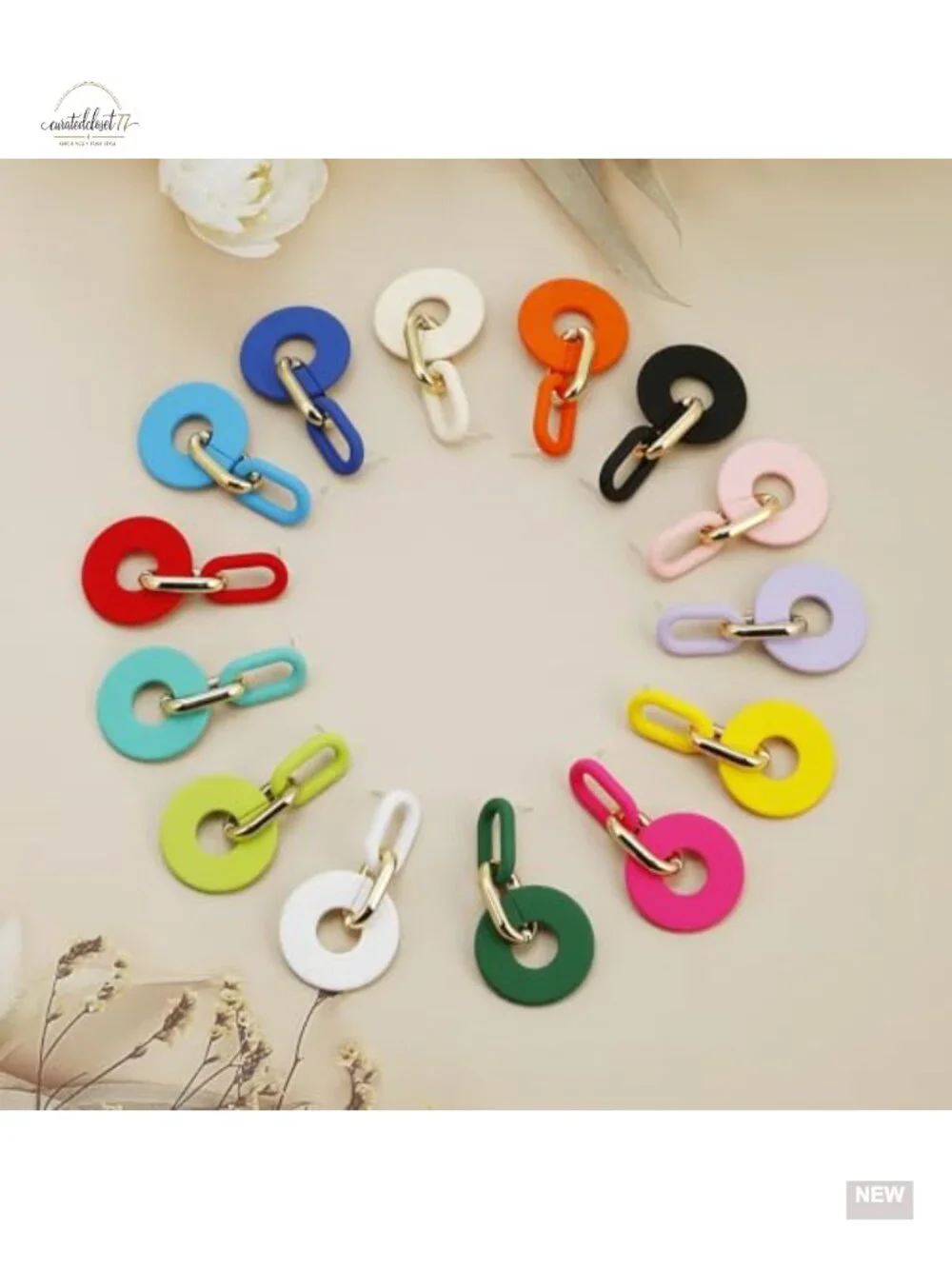 Acrylic Statement Drop Earrings Geometric Hollow Design