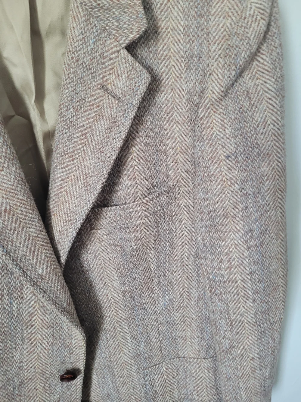 Pierre Cardin Beige/Tan Vintage Herringbone Sport Coat