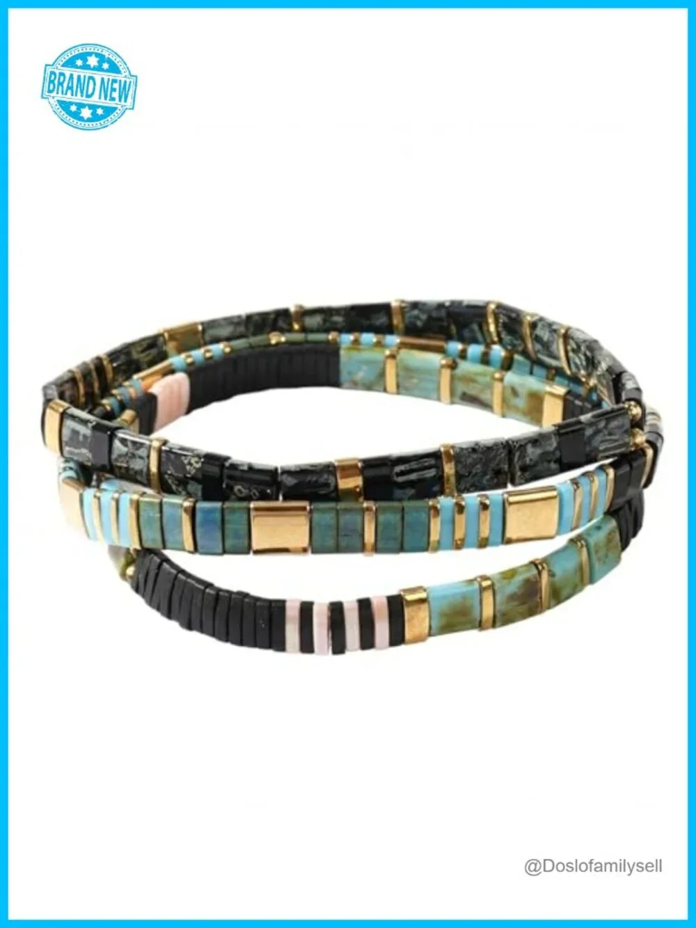 Miyuki Glass Tila Bead Stretch Bracelet Stack Set