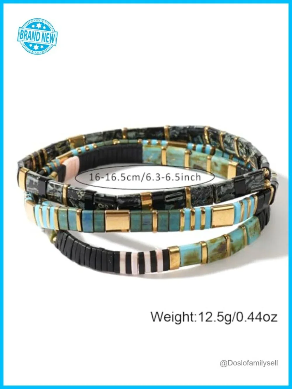 Miyuki Glass Tila Bead Stretch Bracelet Stack Set
