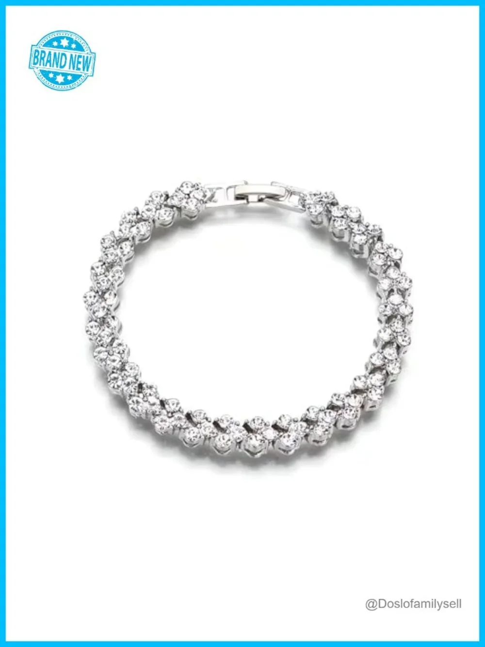 Slim Tennis Bracelet - Full Zircon Sparkle, Secure Clasp, Dainty