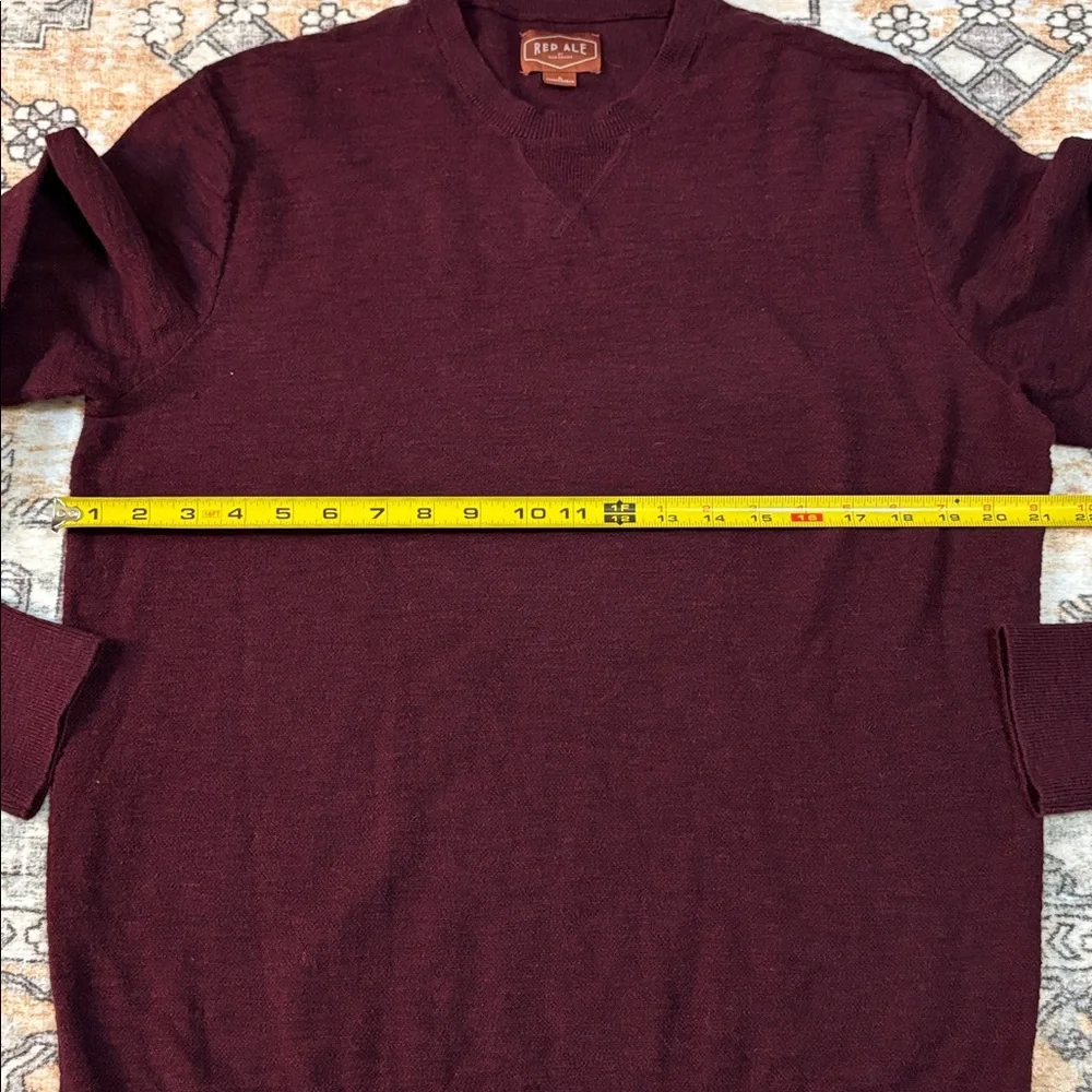 RED ALE L Red Ale by Alesbury Riverside Mens V-Neck Sweater in Wine color