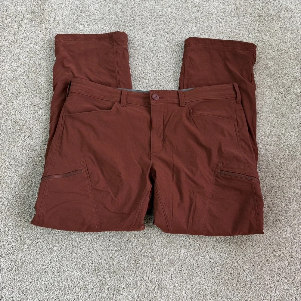Eddie Bauer First Ascent Snow Pants Mens 38x32 Brown Softshell Fleece Lined