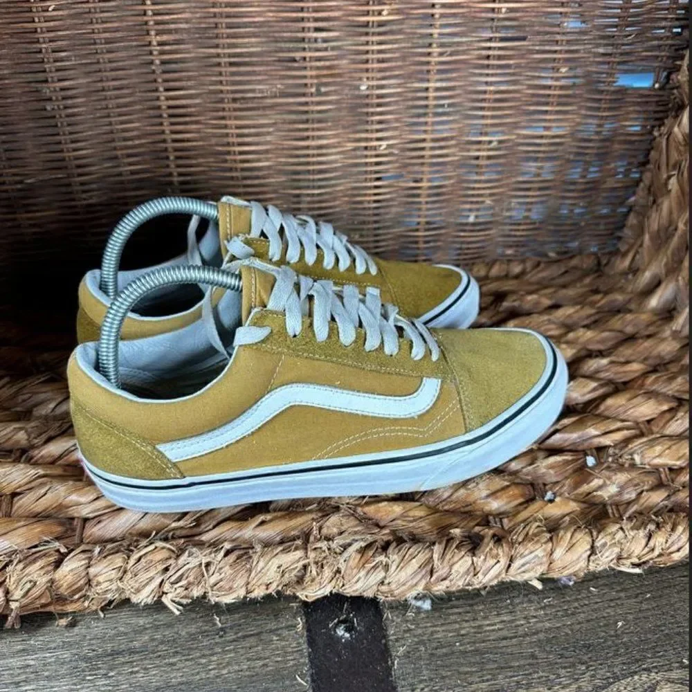 Vans Sz 8 Men's Yellow Low Top Lace Up Sneakers‎