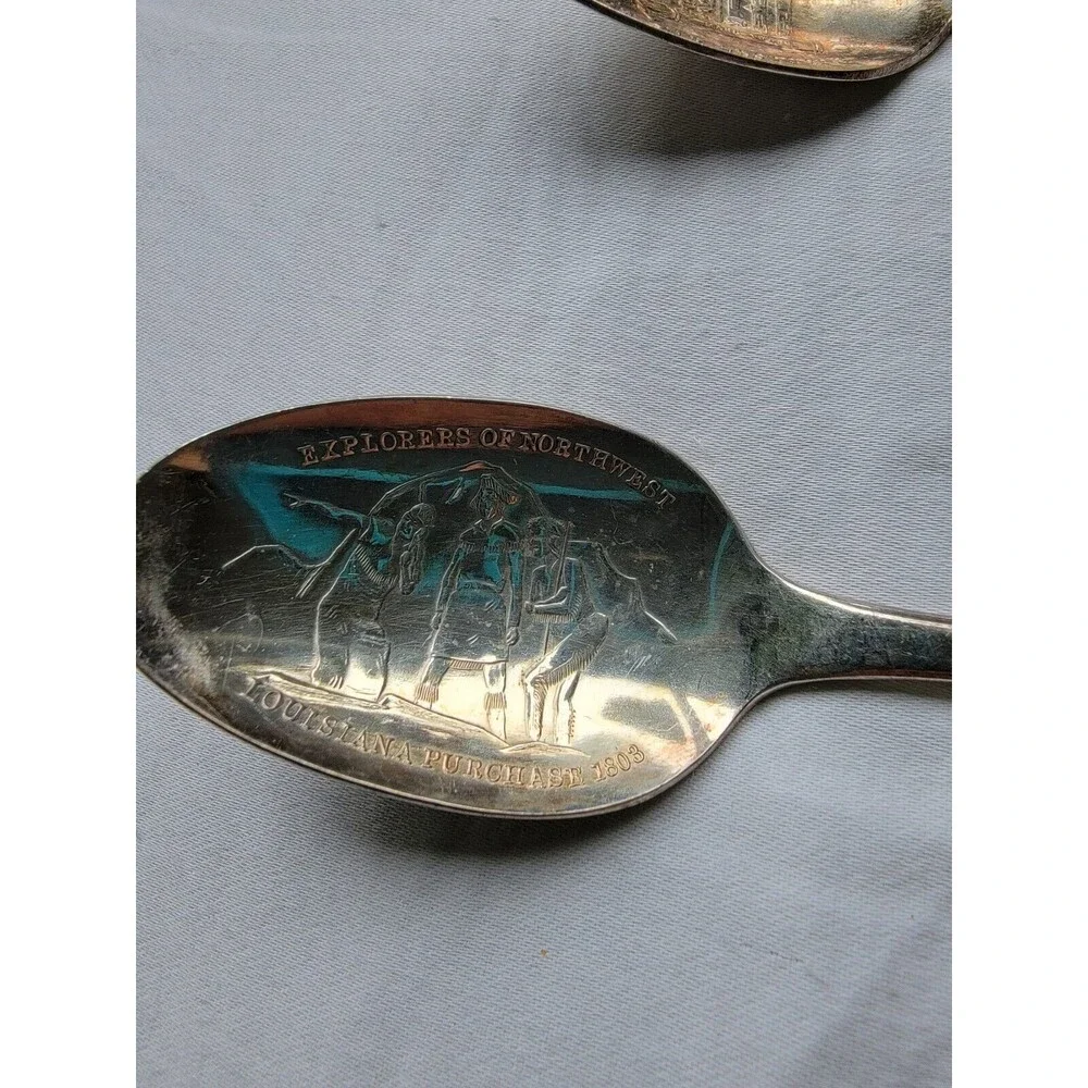 International‎ Silver Co Distinguished Americans Lot of 3 Spoons