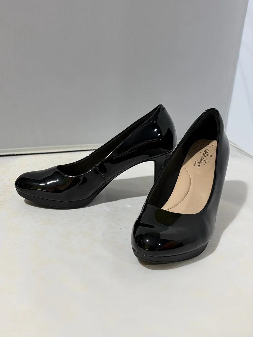 Clarks finish glossy