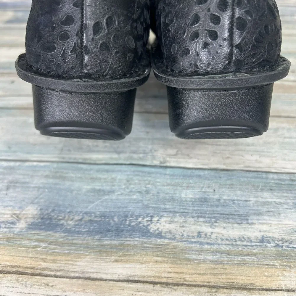 Alegria Womens Size 37 Dream Fit Black Leather Neoprene Dena DEN-435 Shoes‎