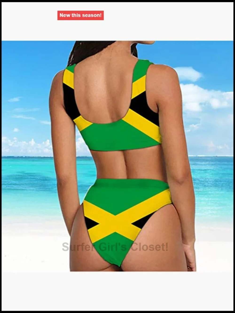 High Waisted Swimsuit Crop Top Cheeky Two Piece Bikini