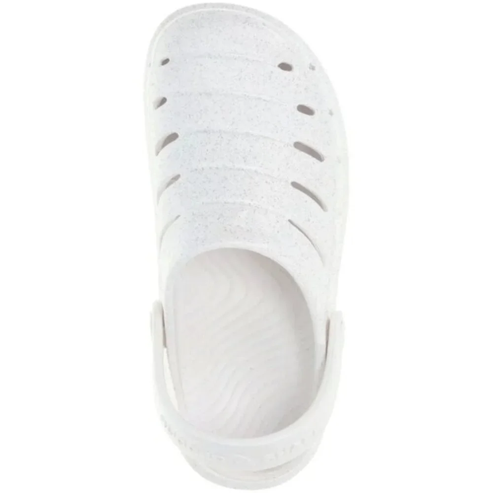 Rugged Shark LITTLE GIRL Clogs SIZE 2 White Sparkle Waterproof NEW