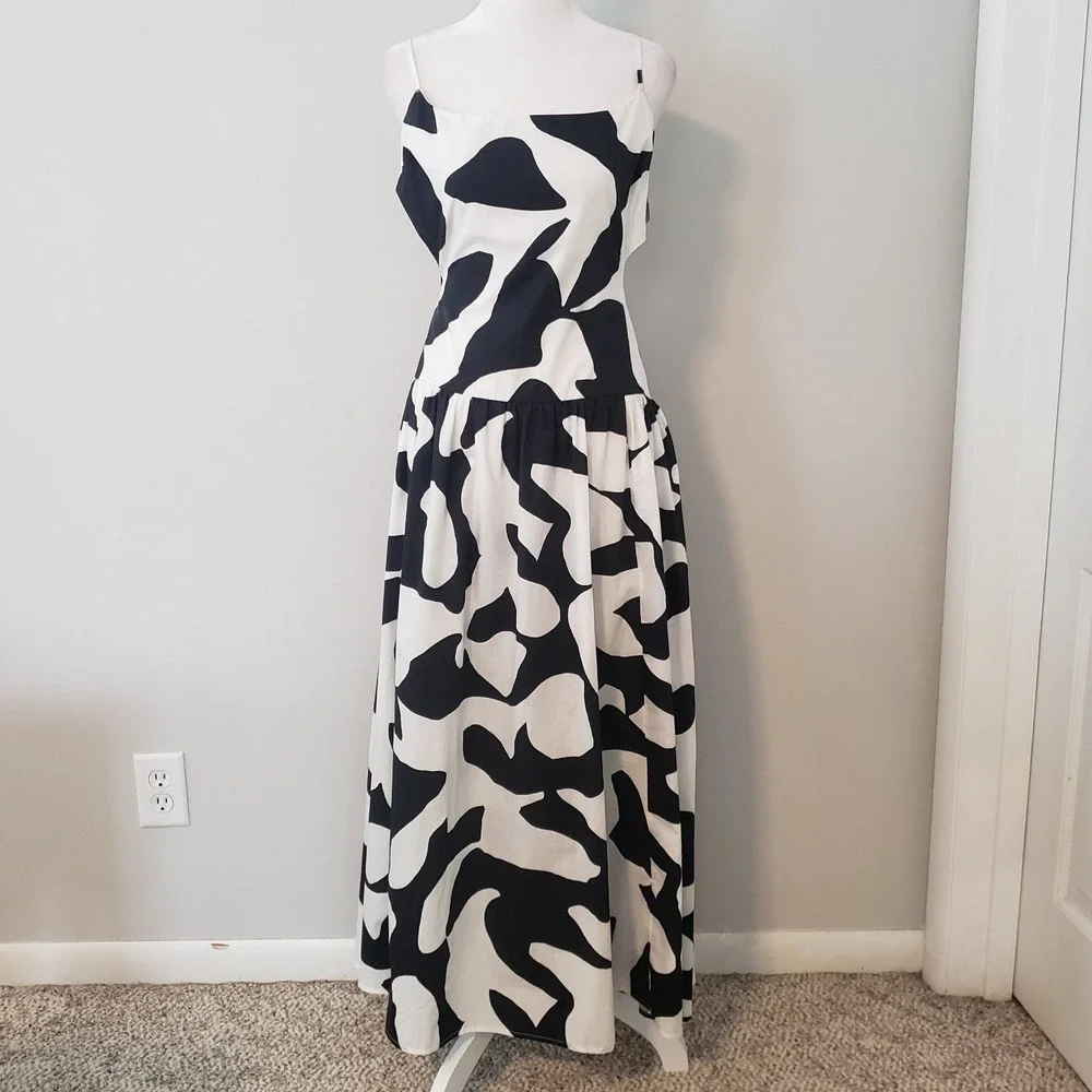 Abercrombie &‎ Fitch Womens Maxi Statement Dress LG PET Euro Summer Coastal Chic