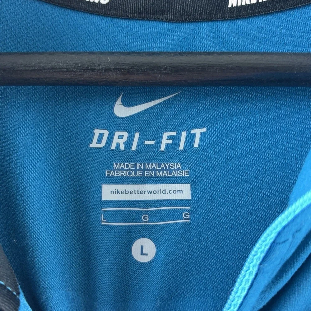 Nike‎ x Soulcycle Quarter Zip Sweater Mens Size Large Blue Long Sleeve