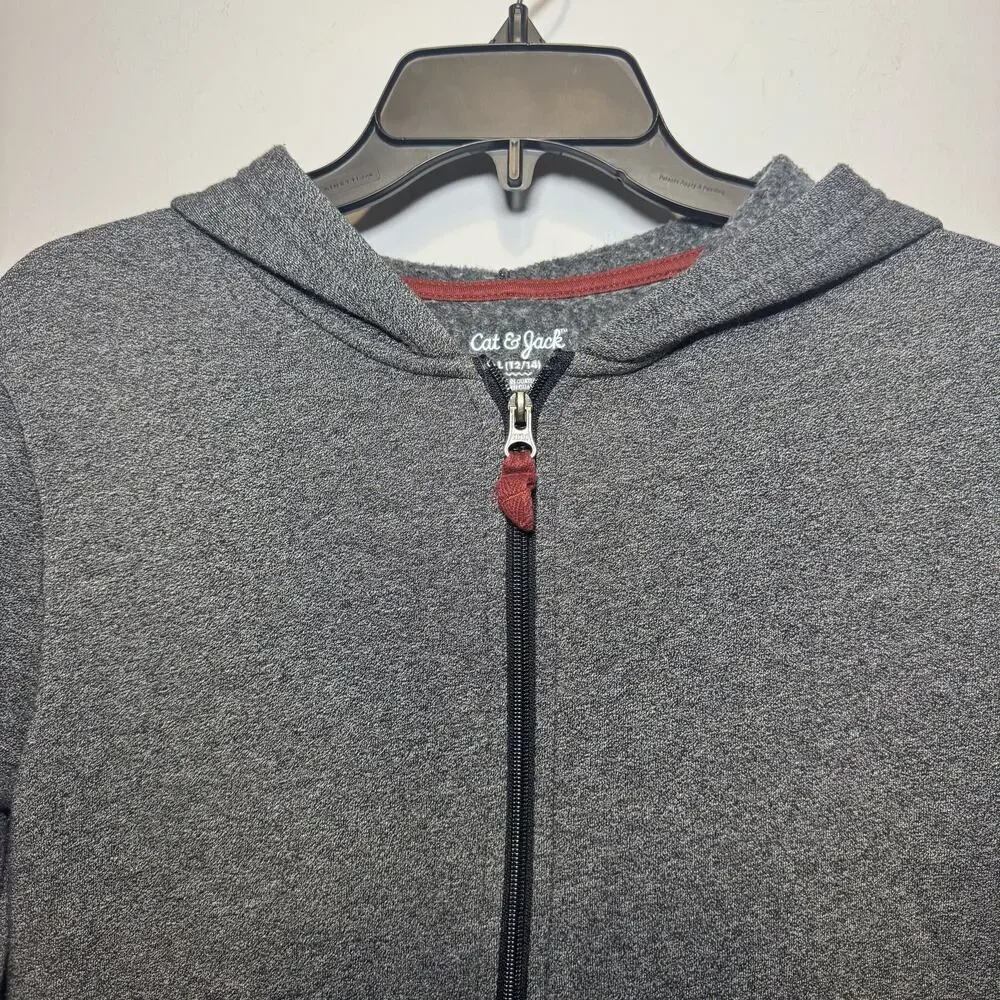 Boys' Cat & Jack Fleece Full-zip hoodie Size L (12-14)‎