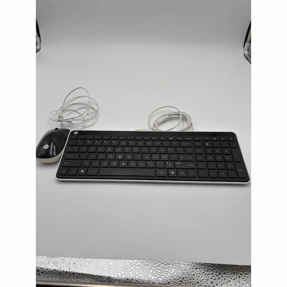 HP Wired‎ USB Keyboard & Mouse Combo Full-Size Chiclet Keys Numeric Pad