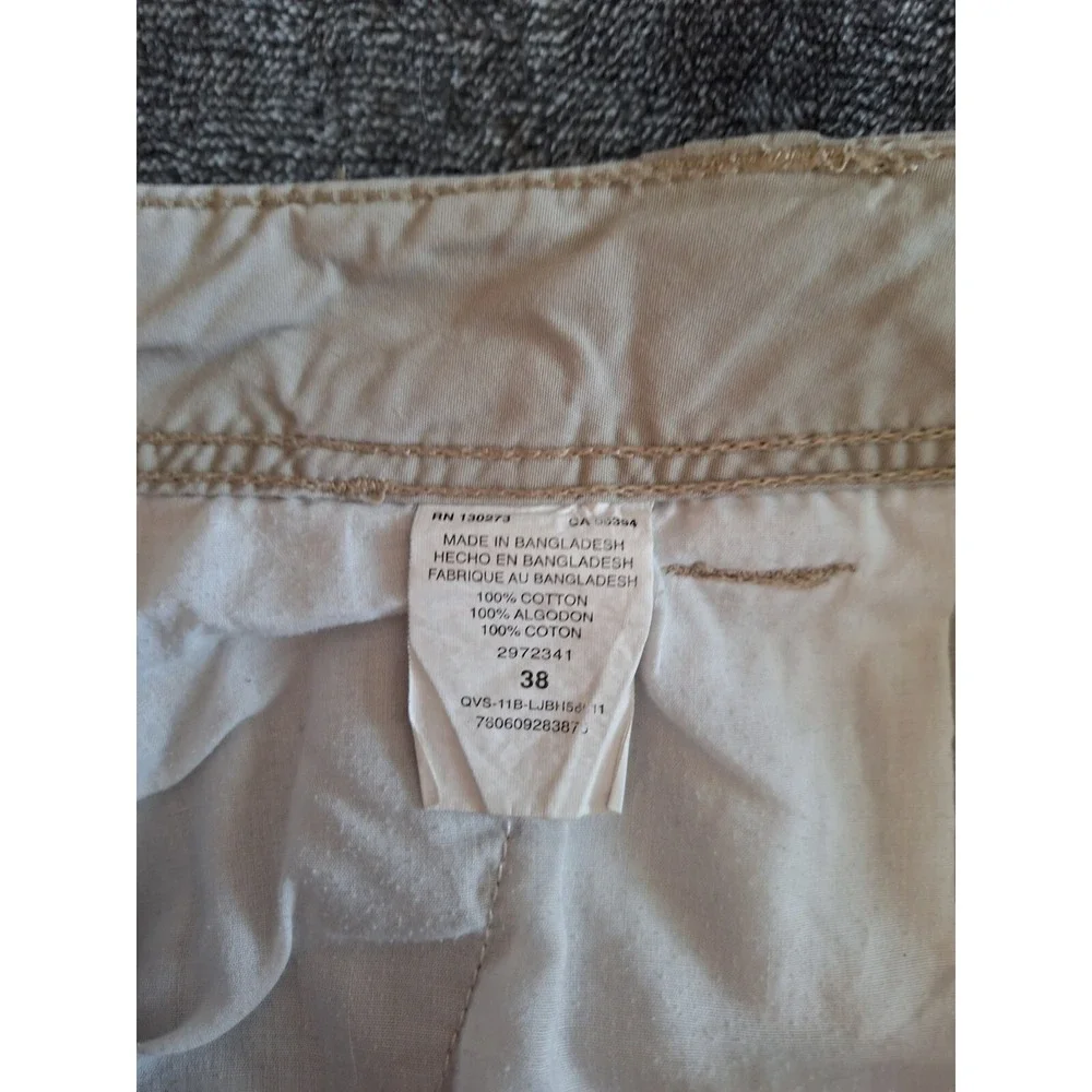 Lee Dungarees Cargo Shorts Mens 38 Beige 90's 100%Cotton Work Wear‎