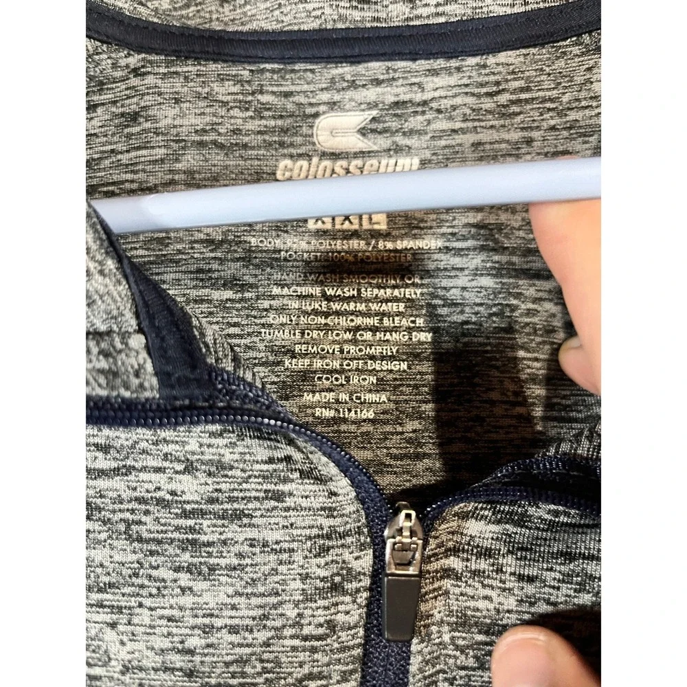 Colosseum‎ Penn State Nittany Lions XXL Gray Space Dye Quarter Zip Pullover Mens