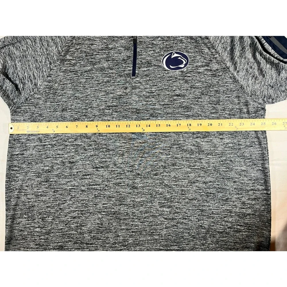 Colosseum‎ Penn State Nittany Lions XXL Gray Space Dye Quarter Zip Pullover Mens