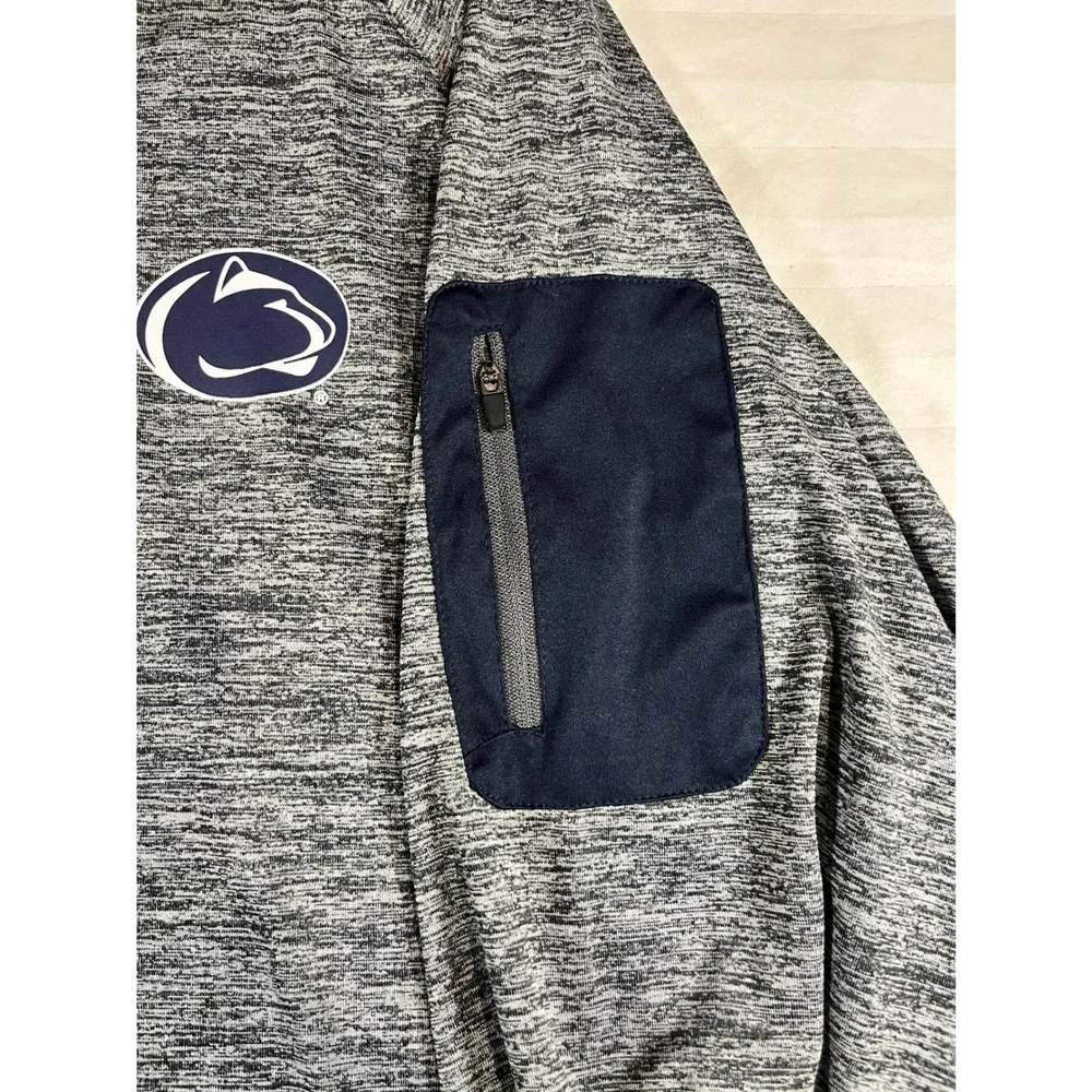 Colosseum‎ Penn State Nittany Lions XXL Gray Space Dye Quarter Zip Pullover Mens