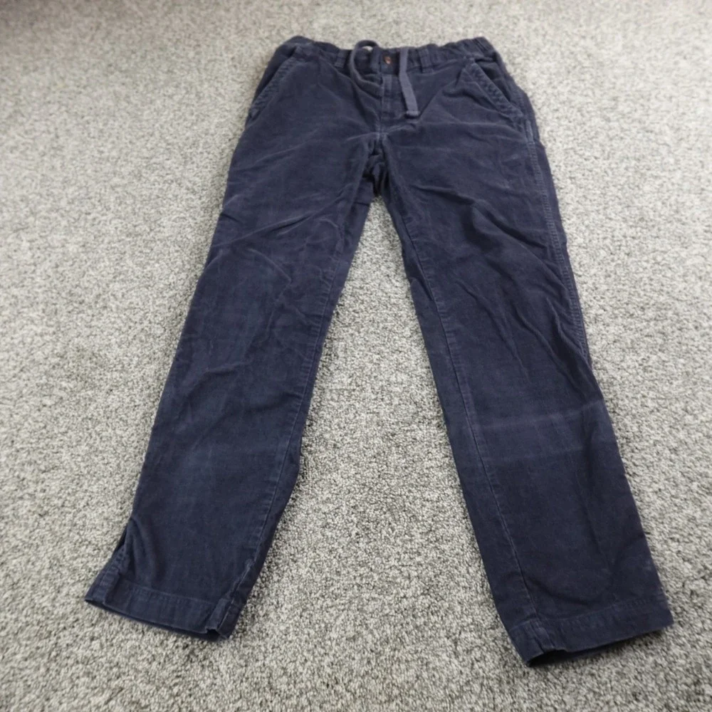 LL Bean Pants Mens M Blue‎ Beanflex Corduroy Cord Chino Drawstring Hike Stretch