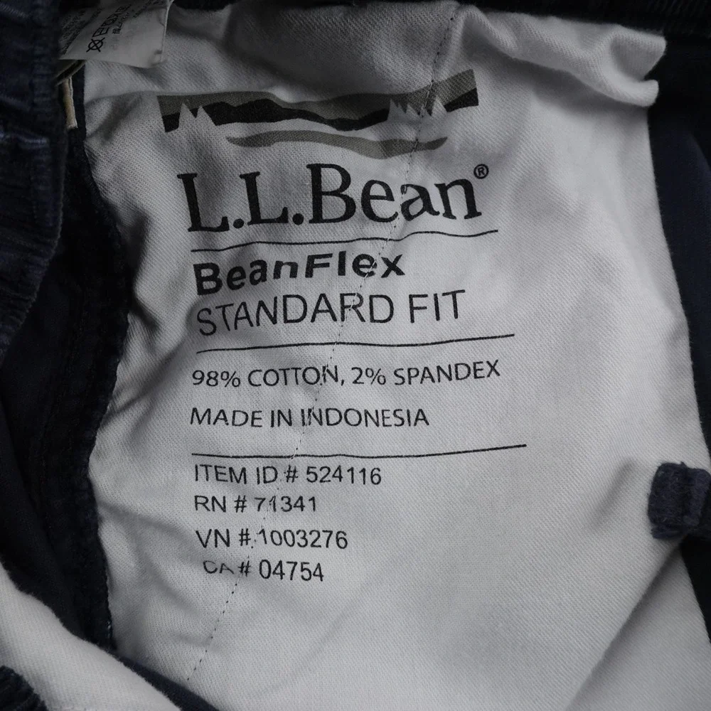L.L. Bean chino measurements look