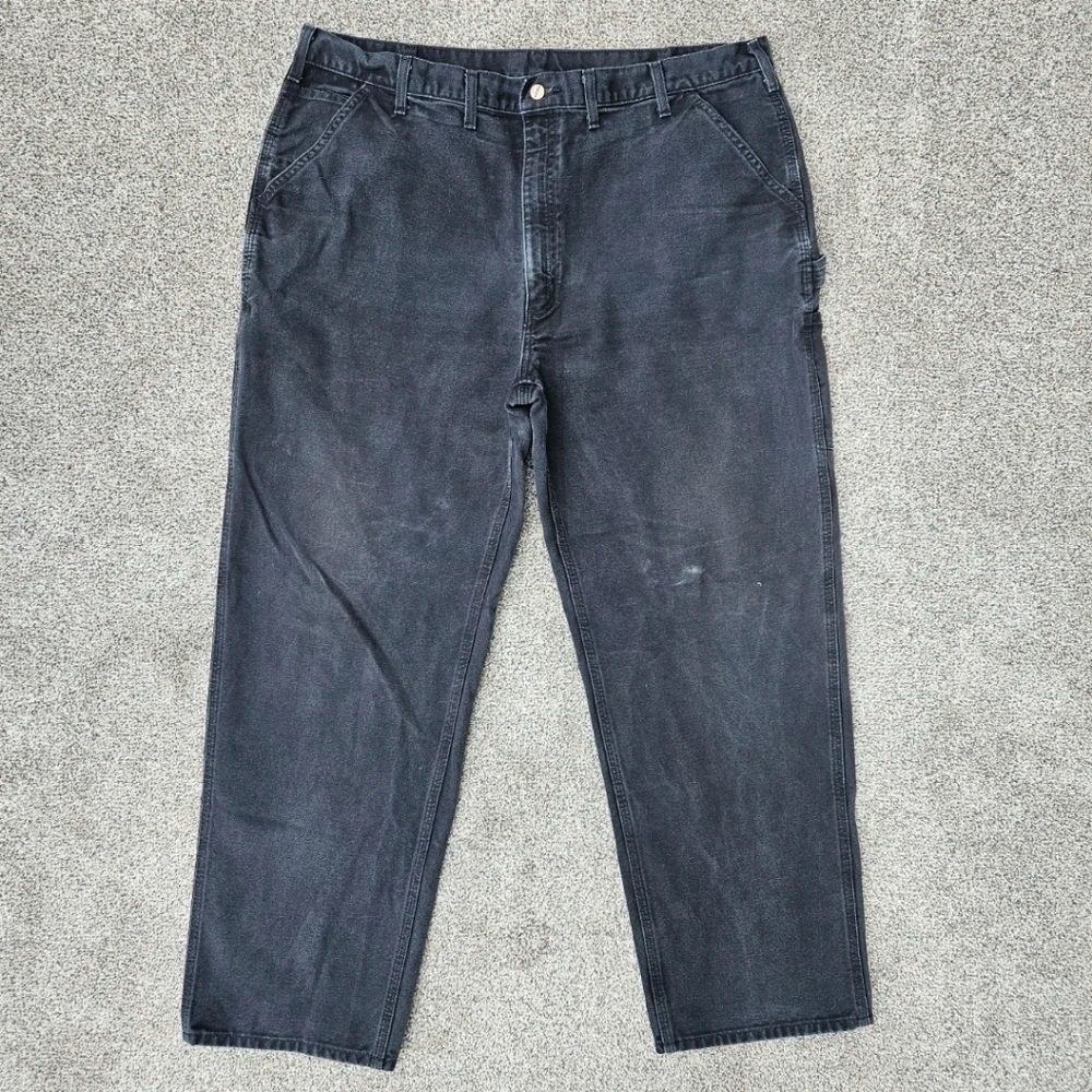 Carhartt Black Duck Canvas Carpenter Pants Original Dungaree Fit B11 BLK 44X34
