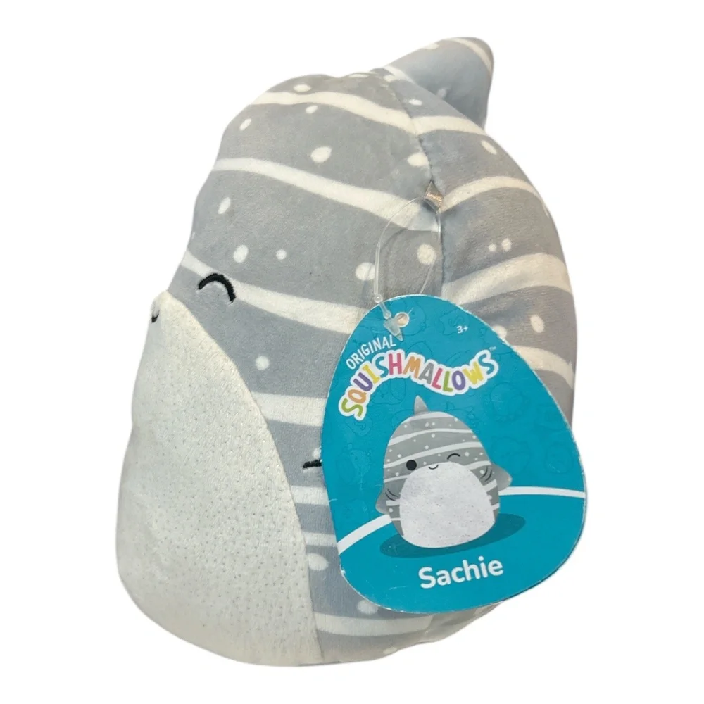 Squishmallow 7.5 Sachie Whale Shark‎ Plush Gray Ombre Sea Creature NWT