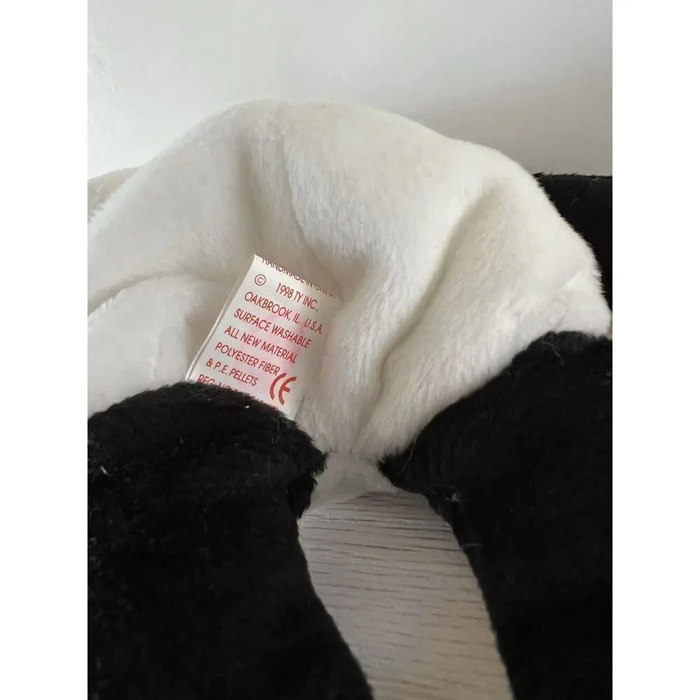 Ty Fortune Panda Beanie Baby‎ Unisex Small Black White Tag Errors Retired